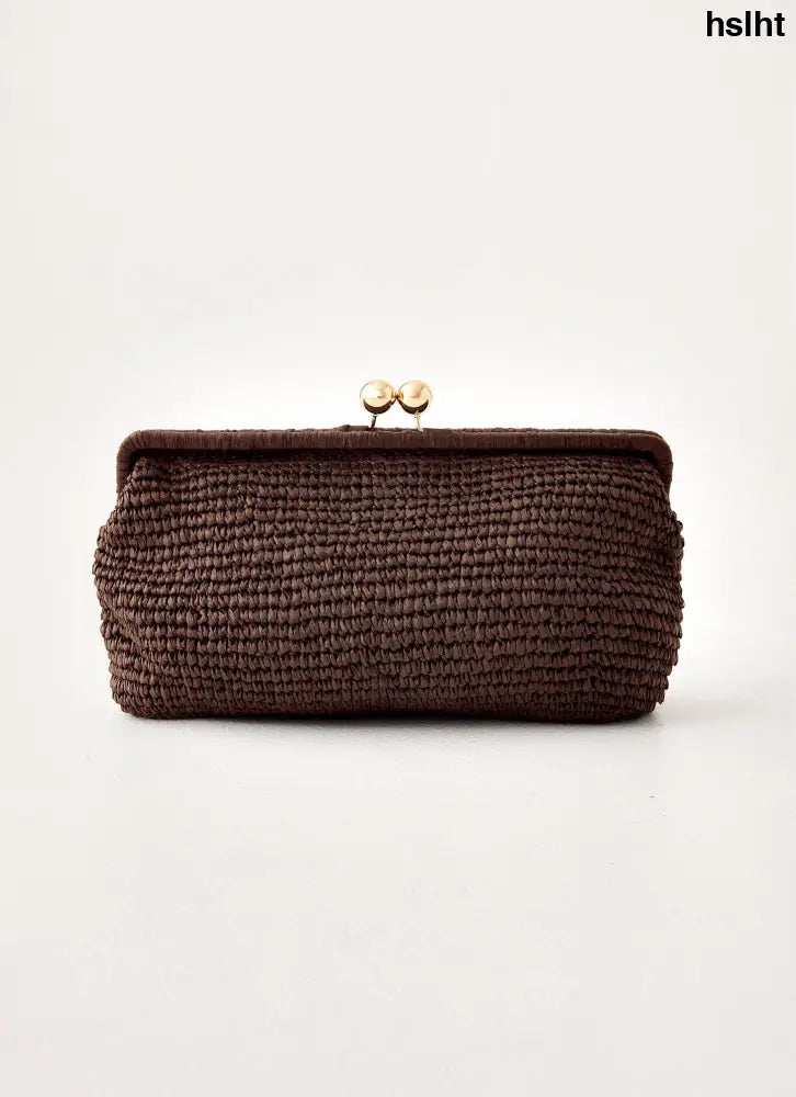 Gia Clutch Bag - Brown - Brown / One Size - Bags